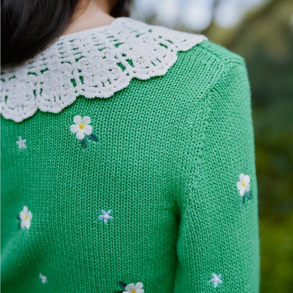 ZARA Bloggers Favorite Embroidered Knit Sweater - Picture 8 of 11